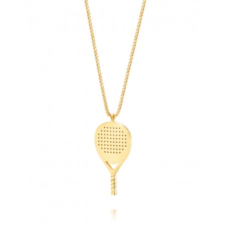 Women's gold gilded padel X3 necklace  - 2