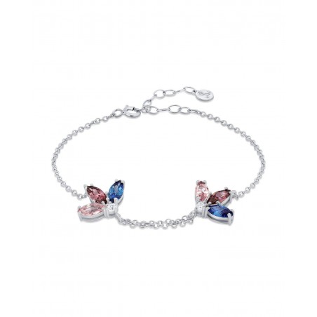 Blume Armband Fiore mit Rhodolith und Saphir  - 2