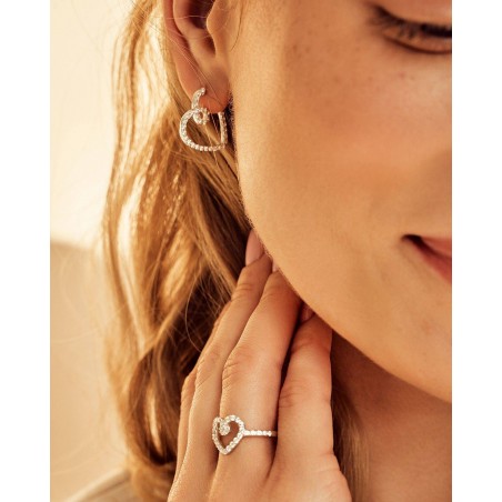 Orecchini Eterna Cuore Bianco  - 1