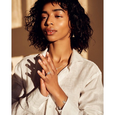 Blume Armband Fiore mit weißen Zirkonia  - 1