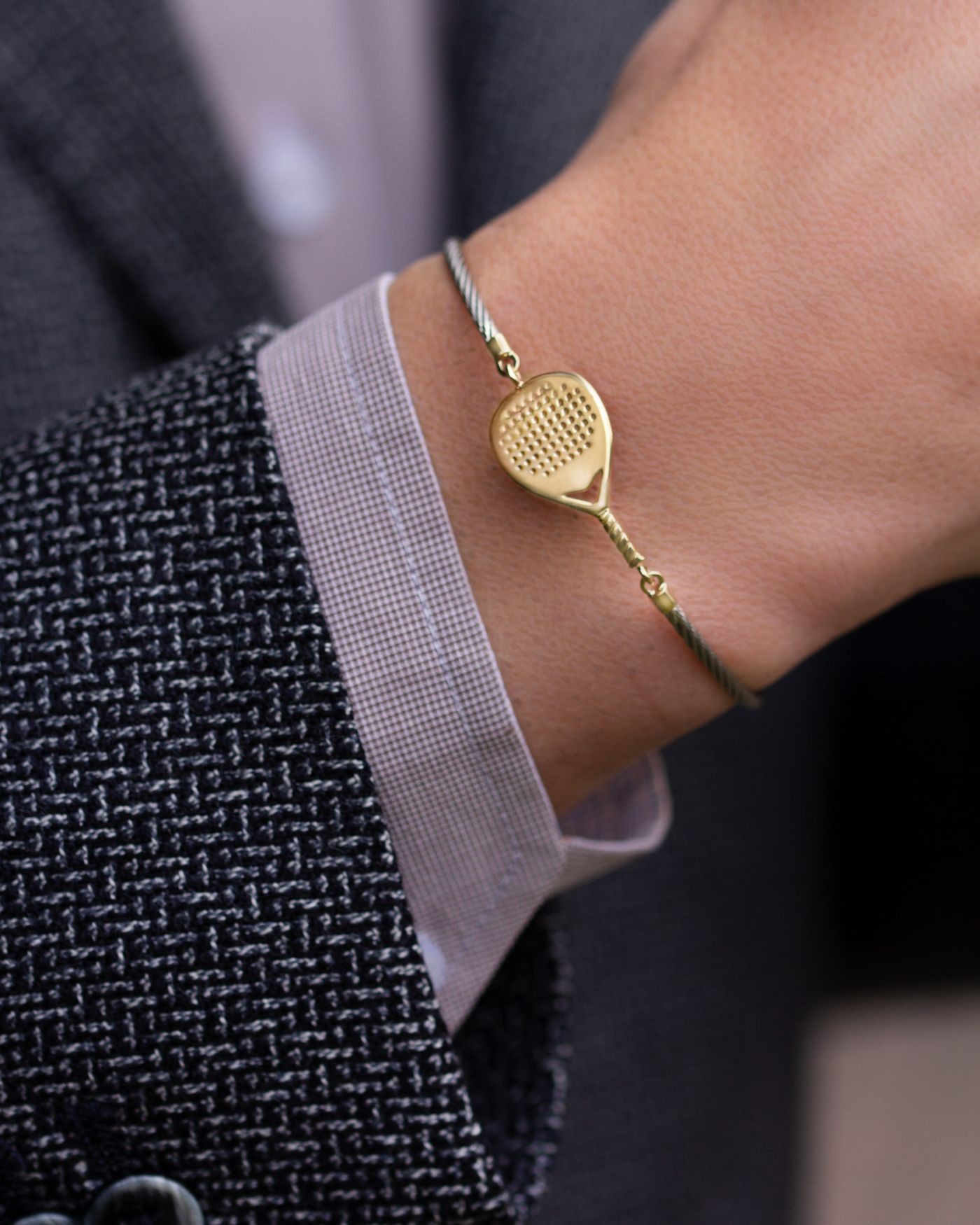 Padel-Armband X3 aus Stahl und Gold 9ct  - 2