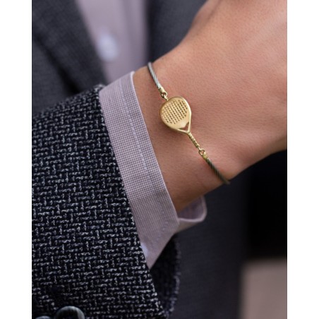 Padel Bracelet X3 in steel & gold 9ct  - 2