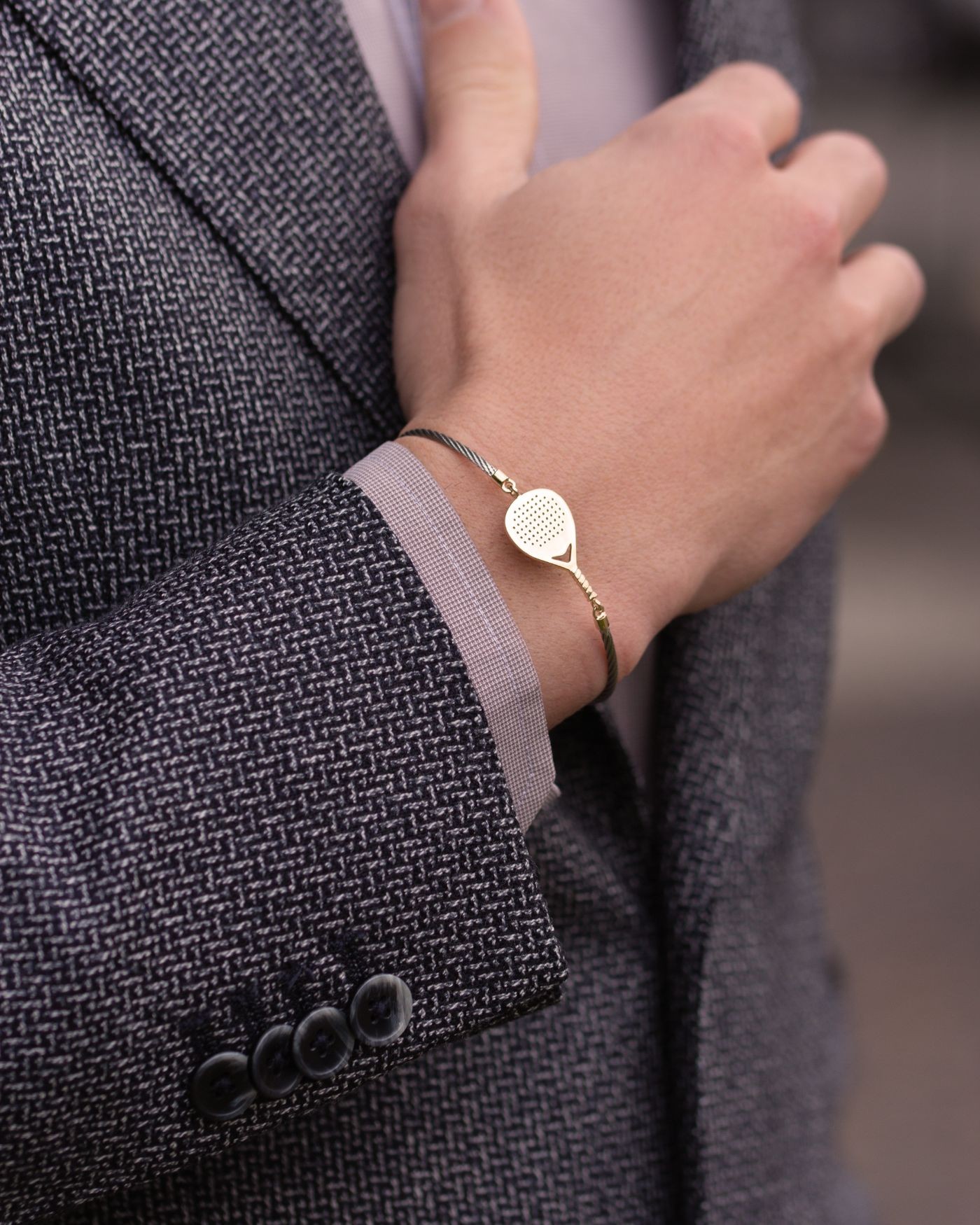 Padel Bracelet X3 in steel & gold 9ct  - 3