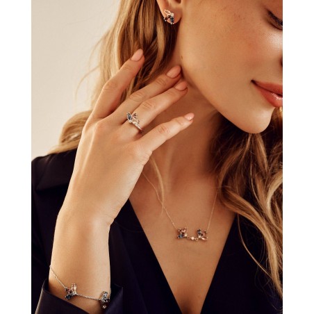 Bransoletka Kwiat Fiore z Rodolitem i Szafirem  - 4