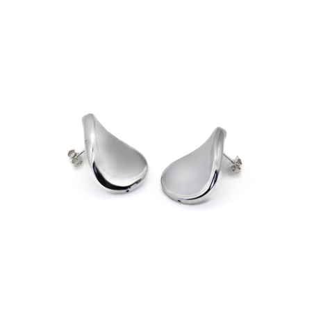 Electroformed rhodium-plated Pura Earrings  - 1