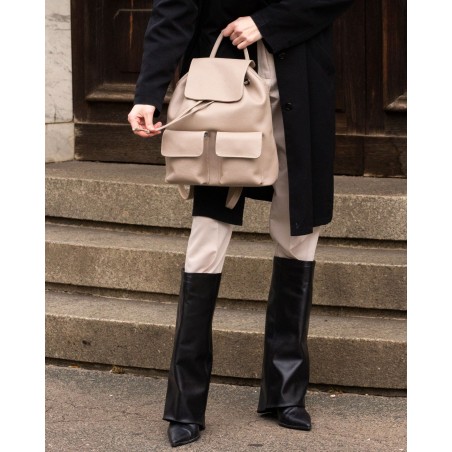 copy of Skórzana torebka typu Shopper Nude  - 4