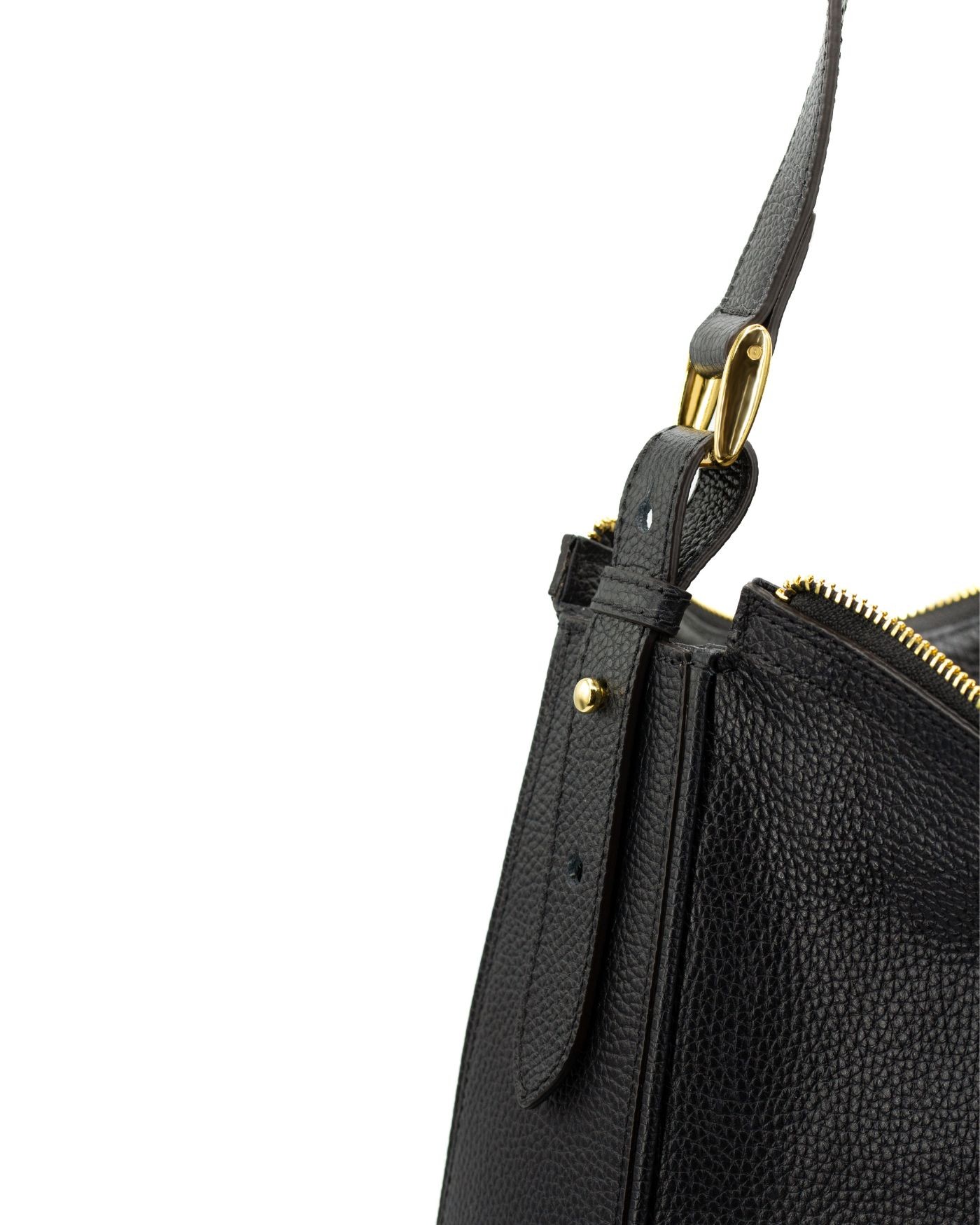 Shopper nera Tasche aus italienischem Leder  - 6