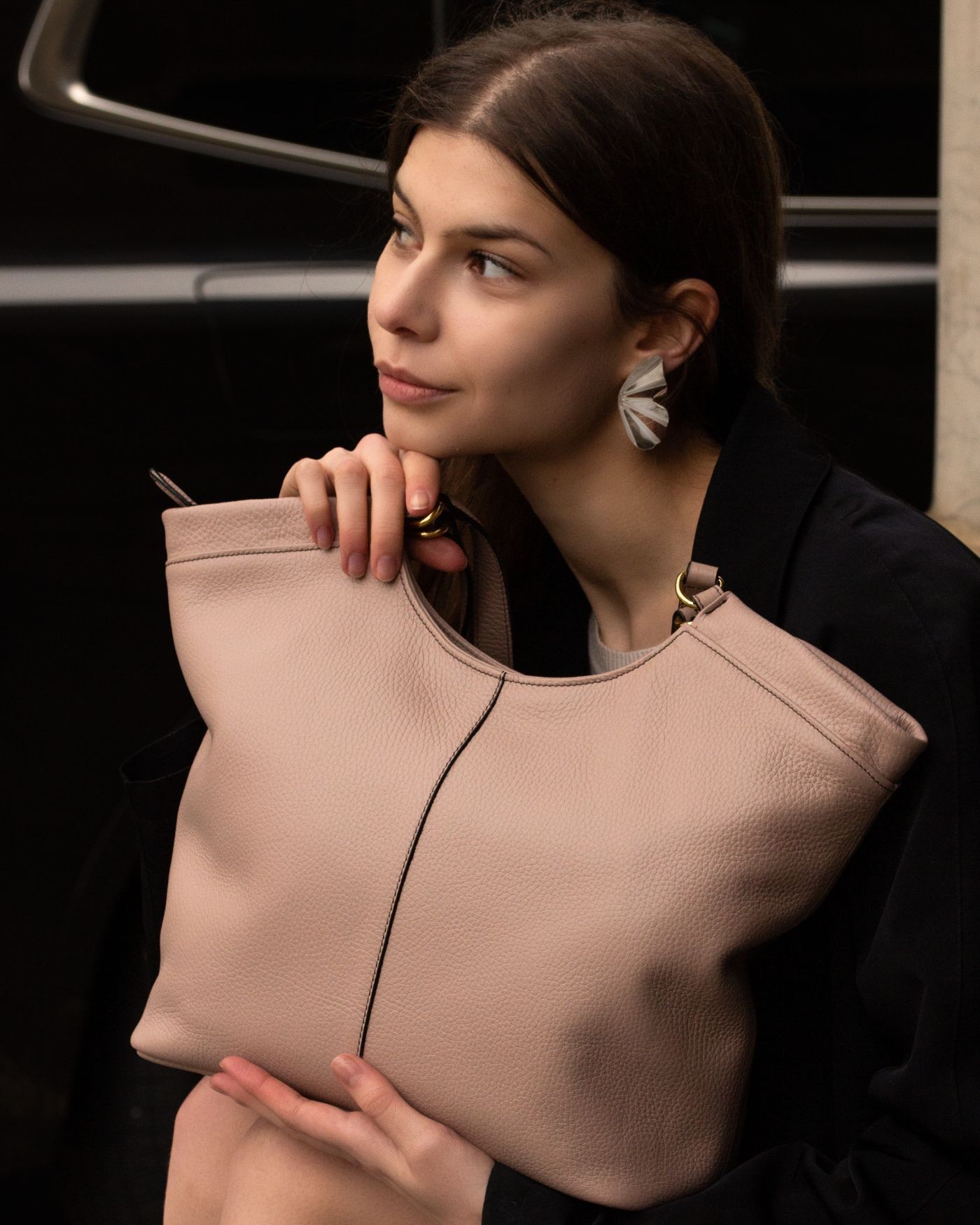 Rhodinierte Ohrringe Vita  - 1