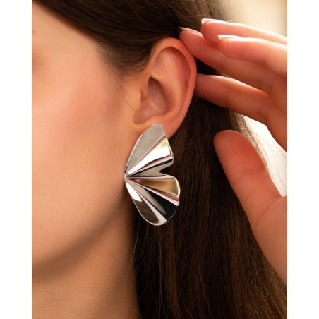 Vita Earrings in rhodium-plated silver  - 3