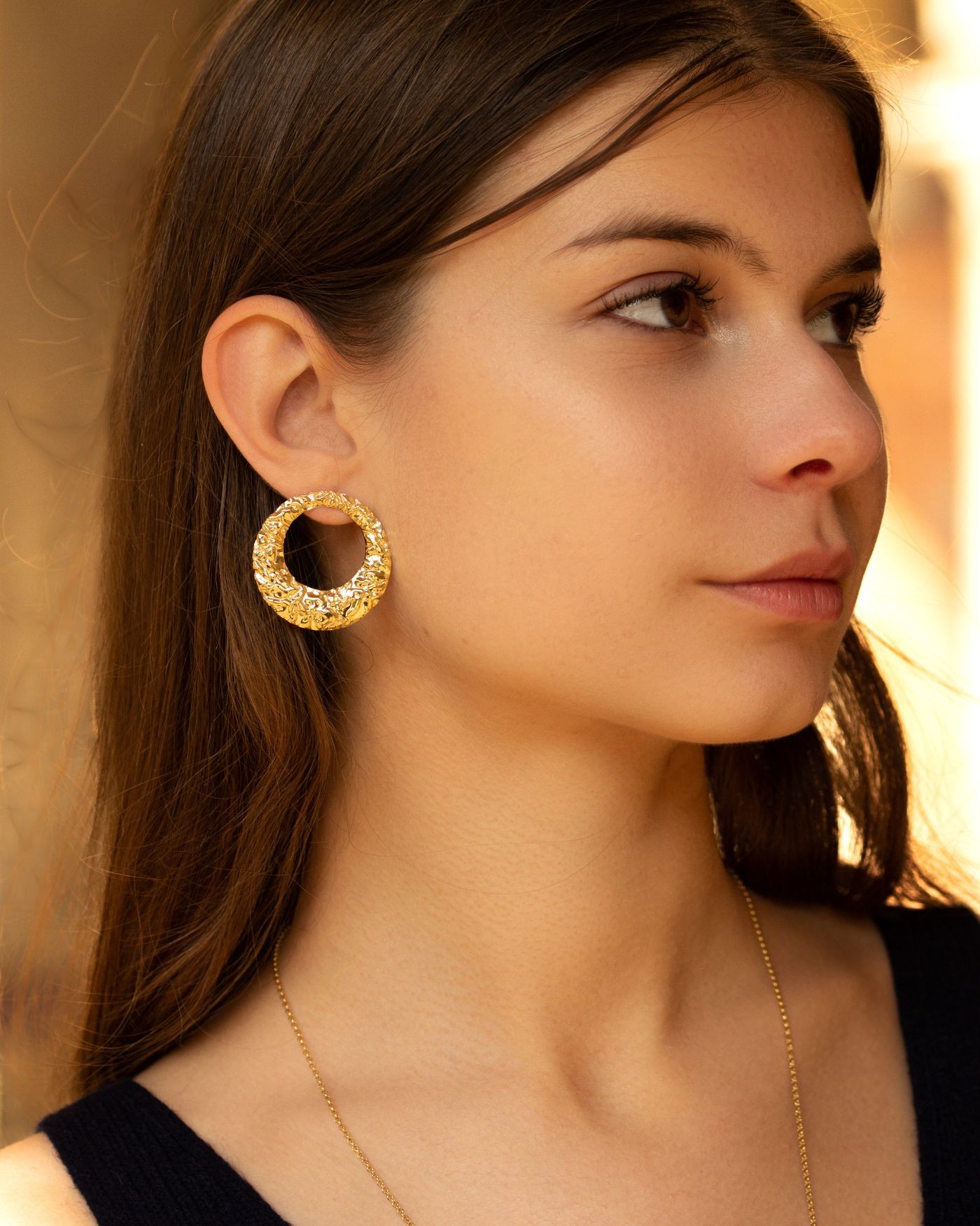 Aurora earrings 18k gold-gilded  - 1