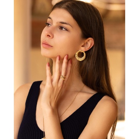 Kolczyki Aurora pozłacane 18k złotem  - 2