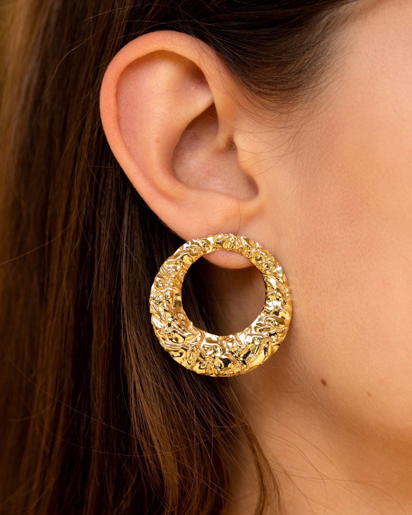 Kolczyki Aurora pozłacane 18k złotem  - 3