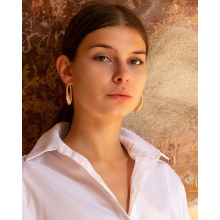 Flos earrings 18k gold-gilded  - 2