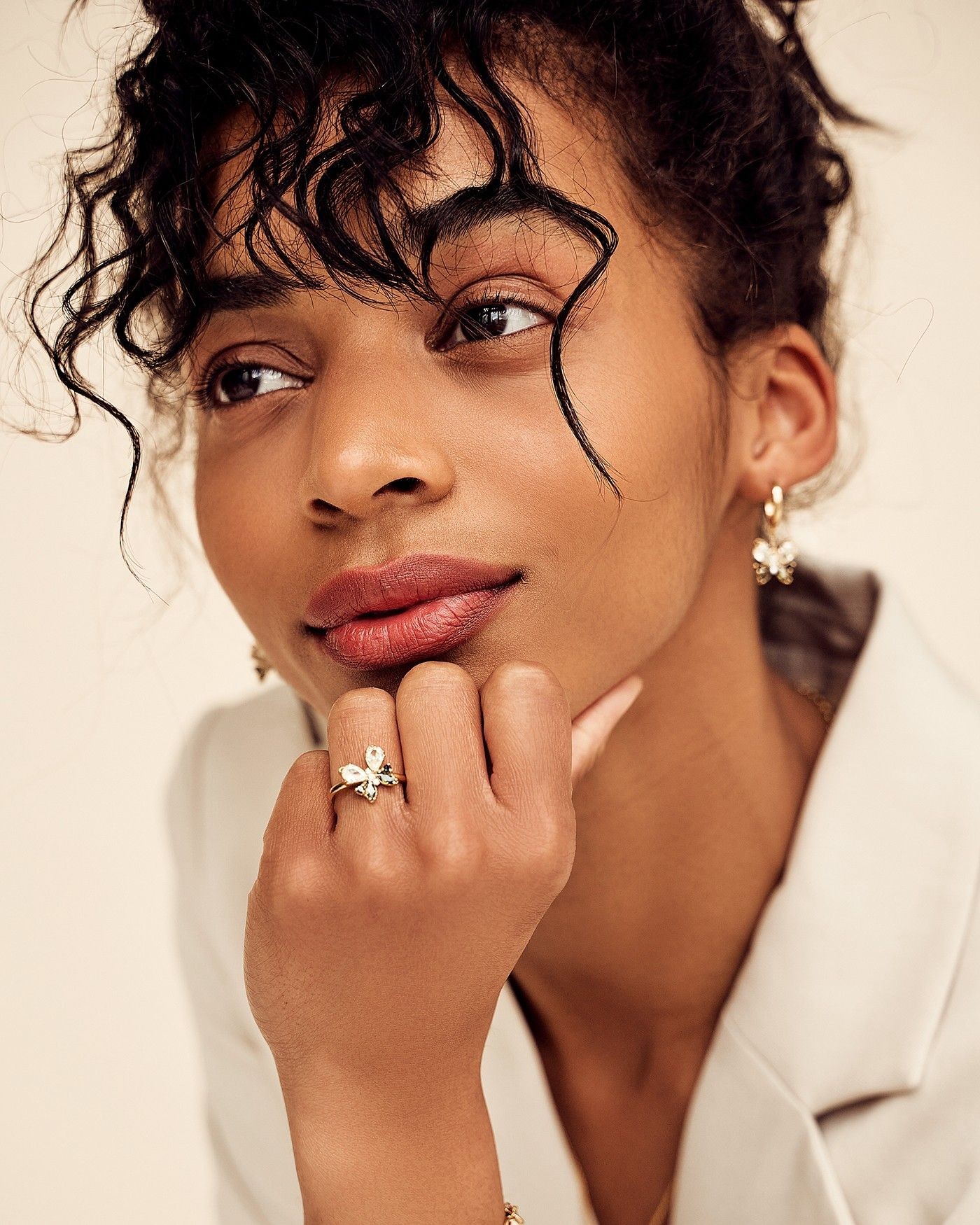 Farfalla Schmetterlingsring mit Schwarzen und Olivin Zirkonia  - 4