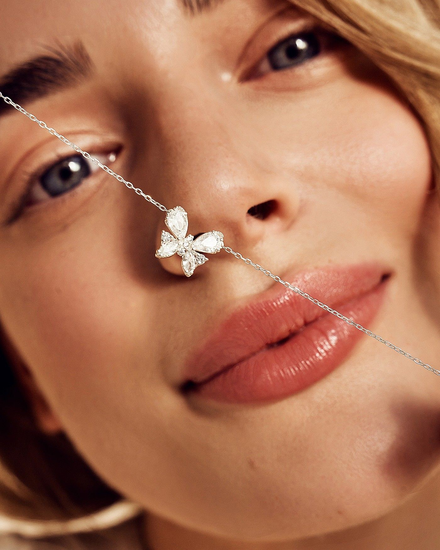 Schmetterlingsarmband Farfalla mit weißen Zirkonia  - 4