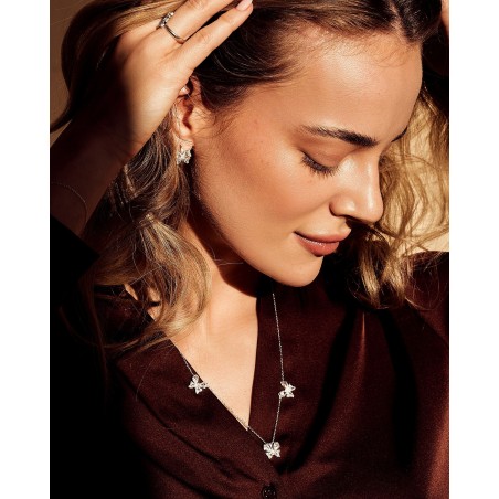 Schmetterlingshalskette Farfalla mit weißen Zirkonia  - 4