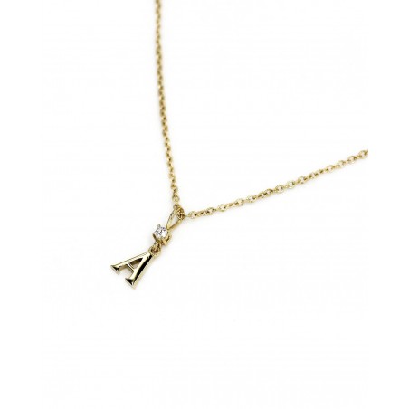 Necklace Alfabeto with white zirconia  - 1
