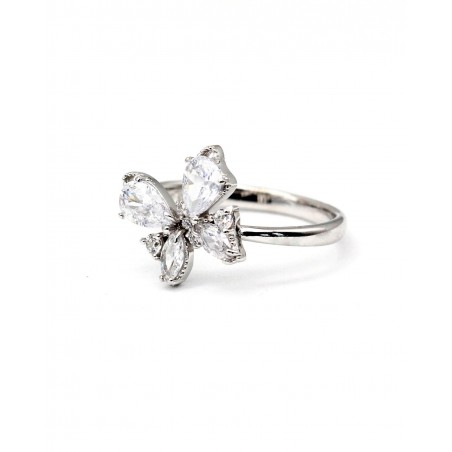 Anello Farfalla con zirconi bianchi  - 3