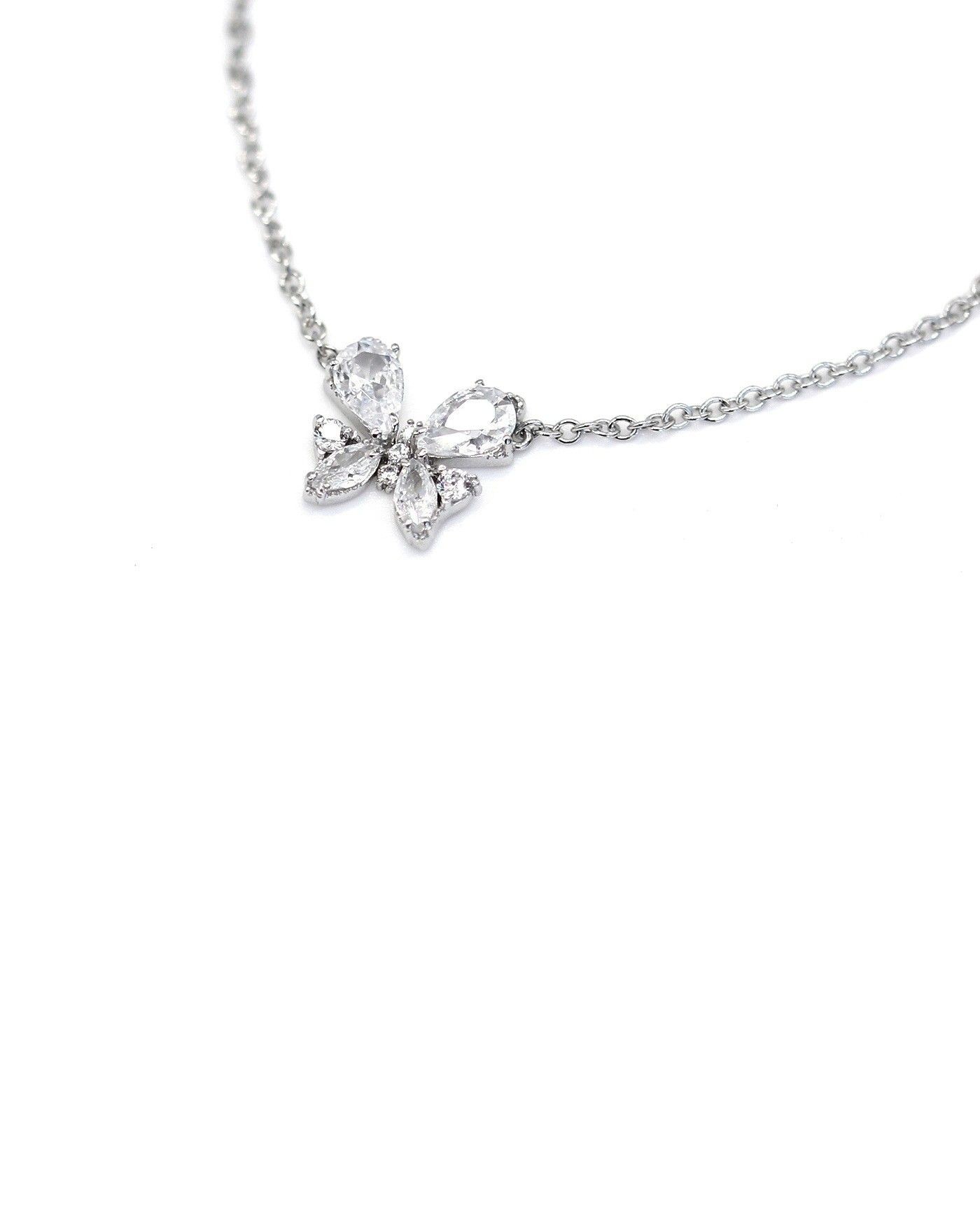 Schmetterlingsarmband Farfalla mit weißen Zirkonia  - 2