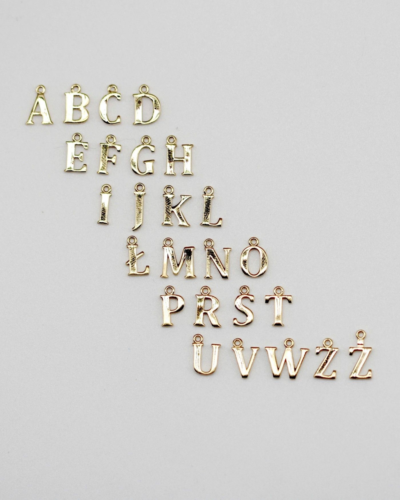 Earring Alfabeto with white zirconia  - 5