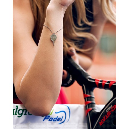Damen Silber Padel Armband X3  - 4
