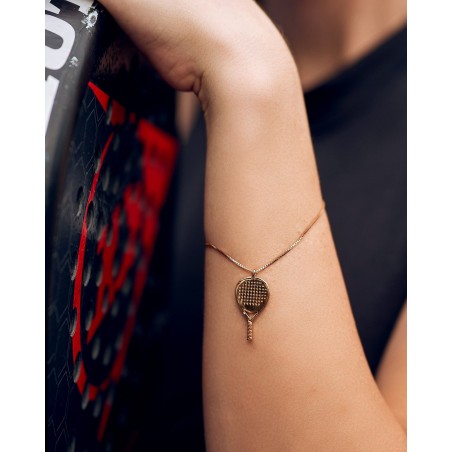 Damen in Rose vergoldeter Padel Armband X3  - 4