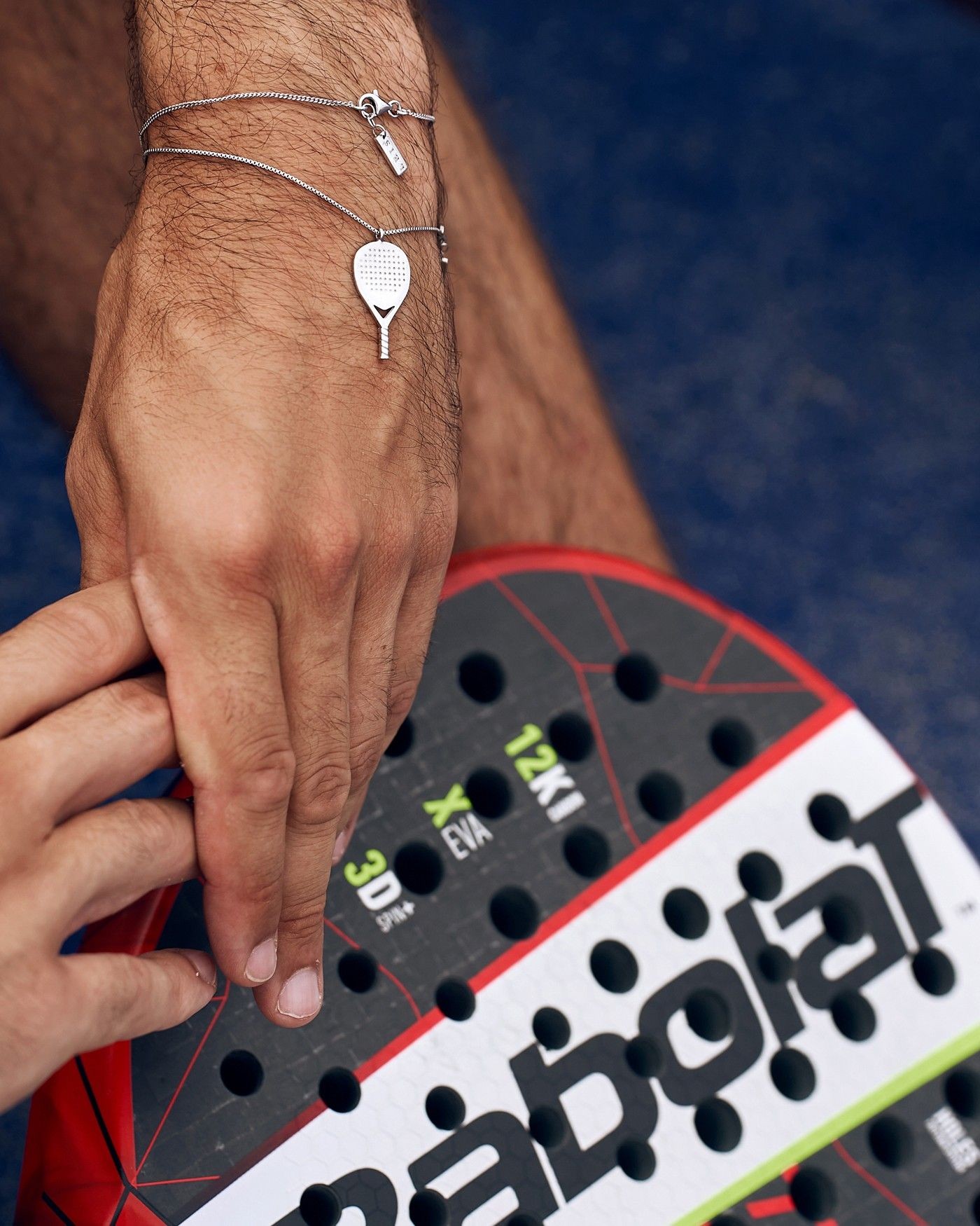 Men's silver Padel X3 bracelet  - 4