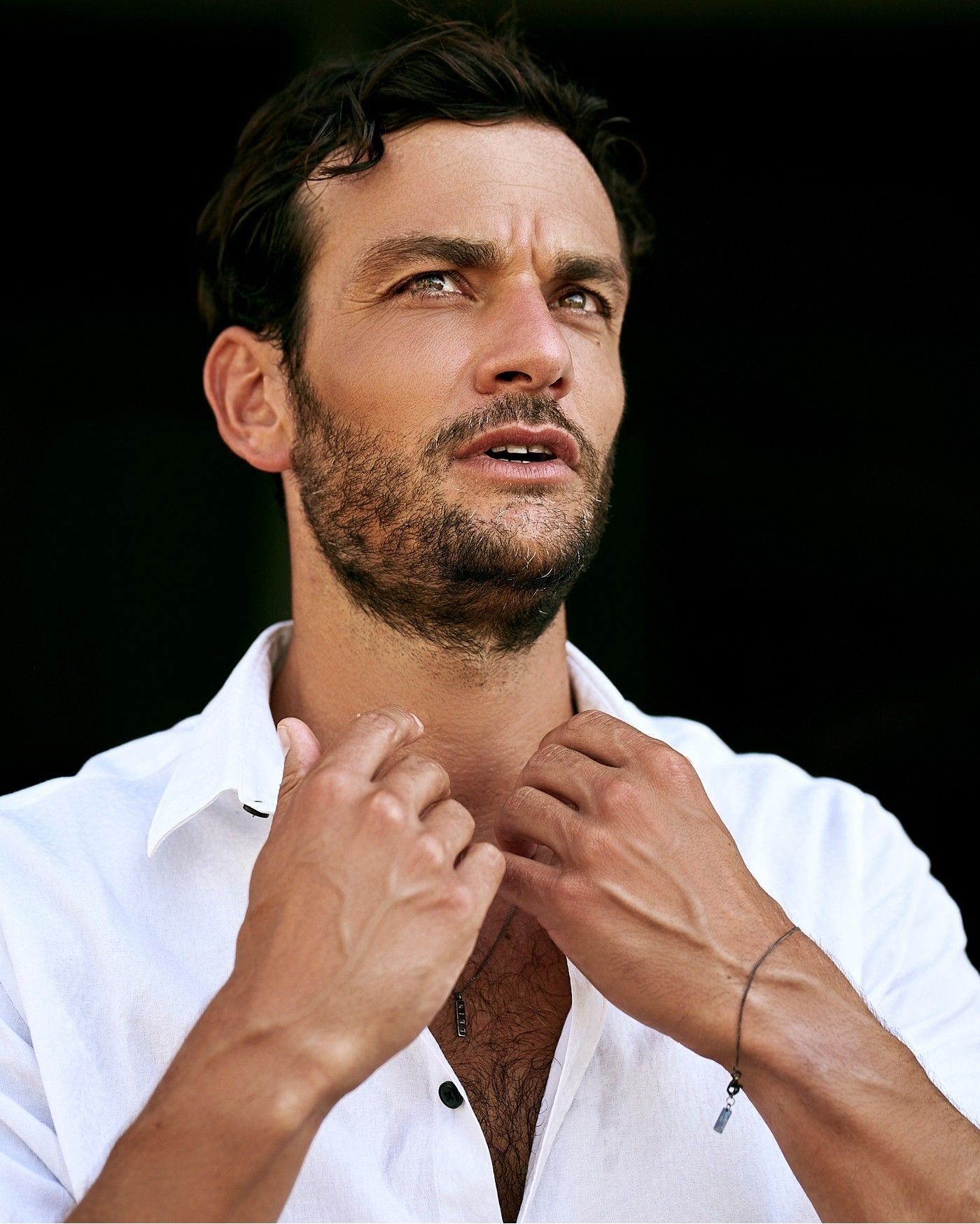 Dunkles Silber Herren Minimal Armband  - 1