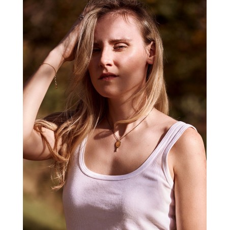 Damen vergoldeter Padel Halskette X3  - 1