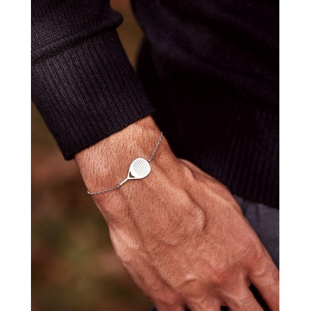 Unisex-Armband Bandeja X3 aus rhodiniertem Silber  - 4